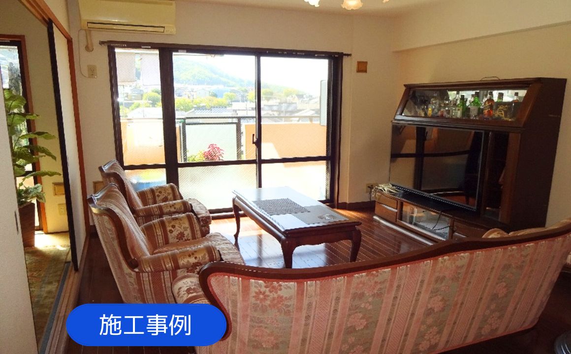 施工事例|『金沢市 マンション リビングクロス貼り替えリフォーム』UPしました