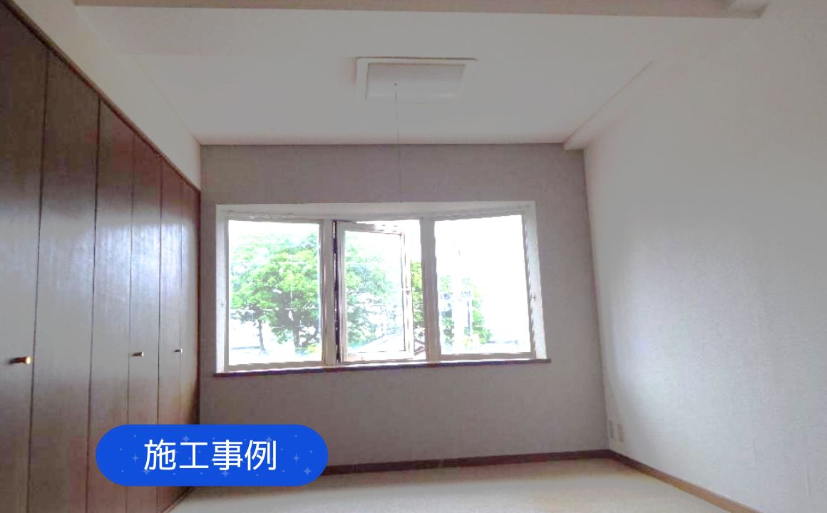 【施工事例】マンション 漏水復旧 内装リフォーム 出窓カウンター取付 クロス貼替 施工前・施工後