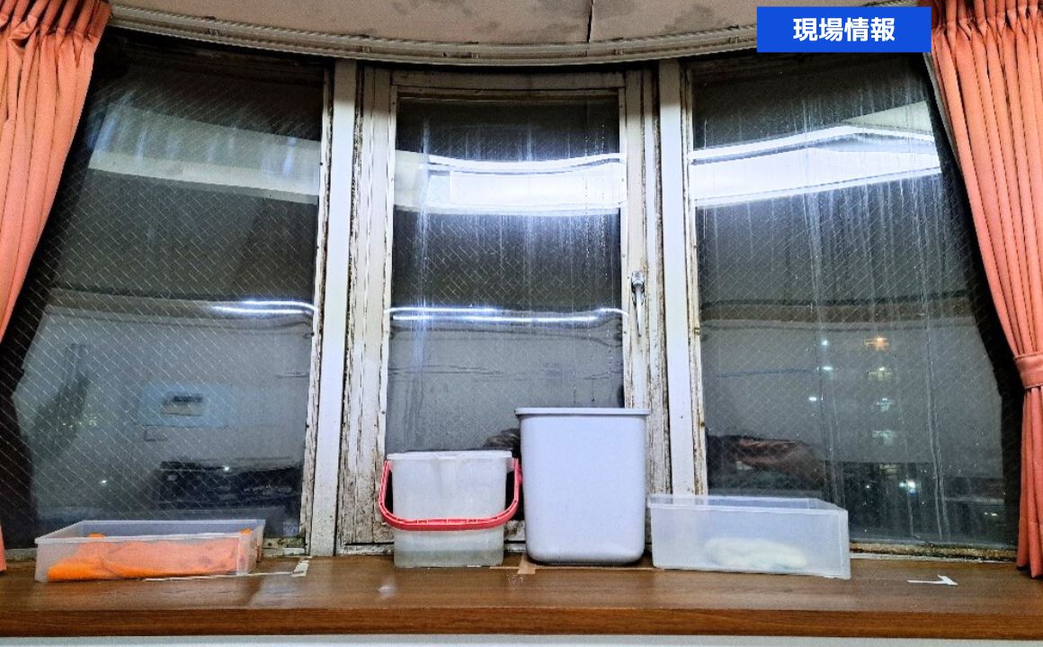 出窓カウンターの劣化・クロスのカビ・屋上排水ドレン詰まり　金沢市で漏水調査を行いました。