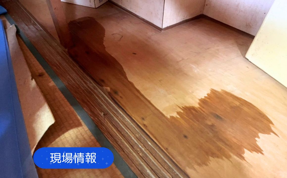現場情報|金沢市で押し入れ床の漏水調査を行いました。床のシミには要注意!
